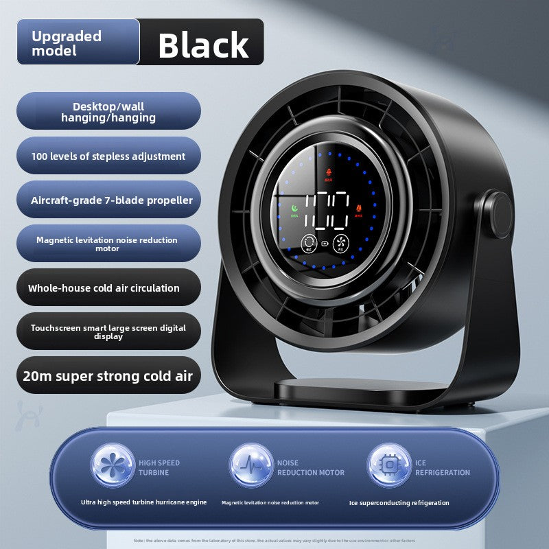 Rechargeable Desk Fan with Digital Display