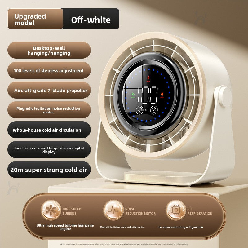 Rechargeable Desk Fan with Digital Display