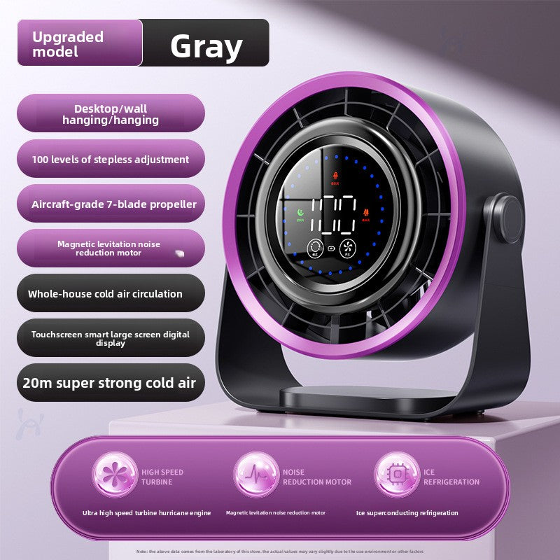 Rechargeable Desk Fan with Digital Display