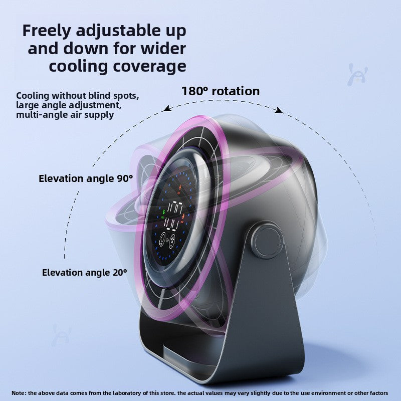 Rechargeable Desk Fan with Digital Display