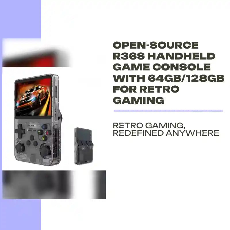 Open-Source R36S Handheld Game Console with 64GB/128GB for Retro Gaming by@Outfy